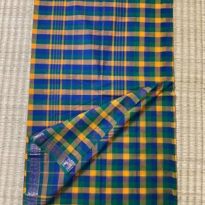 Kanchi cotton 80 count green checks